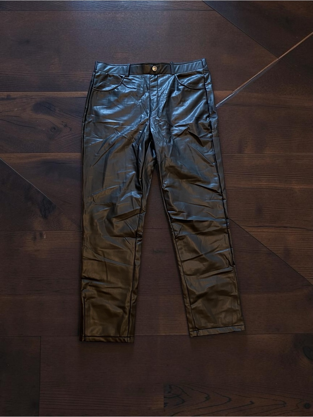 Halara Faux Leather Pants in Black